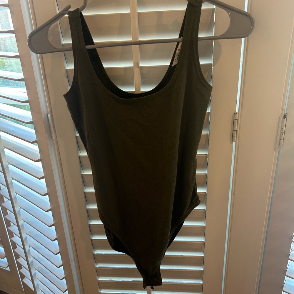 Miss Selfridge Khaki Bodysuit